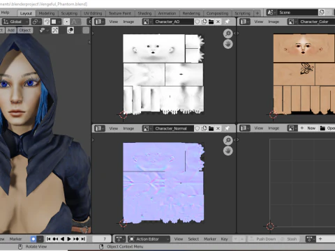 Personagem do Jogo Fantasma Vingativo Modelo 3D