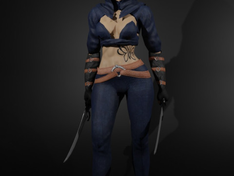 Vengeful Phantom Game Character 3D Model
