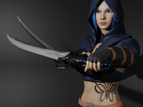 Vengeful Phantom Game Character 3D Model