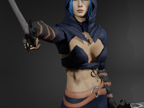 Vengeful Phantom Game Character 3D Model