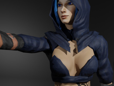 Vengeful Phantom Game Character 3D Model