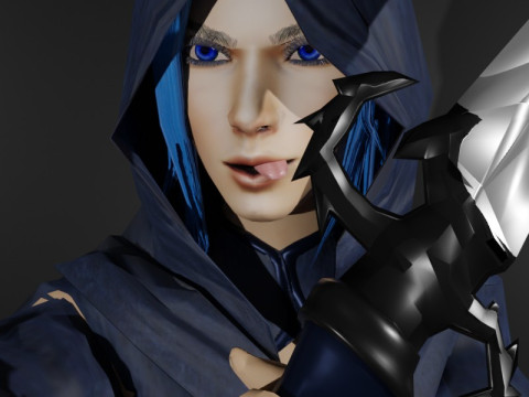 Vengeful Phantom Game Character 3D Model