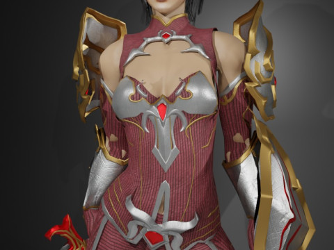 Shield Maiden Female Character - Fantasy 3D Модель