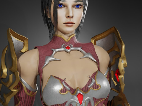 Shield Maiden Female Character - Fantasy Modelo 3D