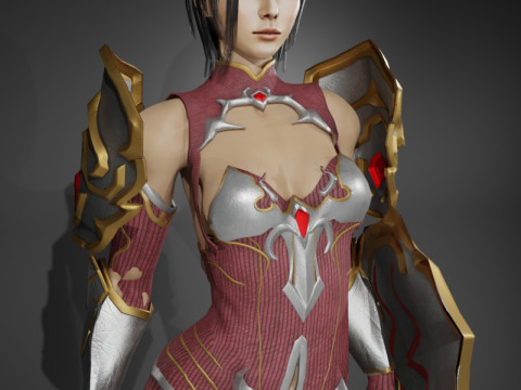 Shield Maiden Female Character - Fantasy Modelo 3D
