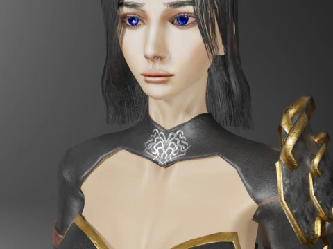 Ninja Assassin Female Character - Fantasy 3D Model