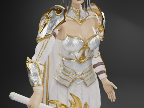 Battle Queen Female Character - Fantasy Modelo 3D