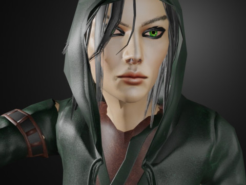 Poisoner Assassin Female Character - Fantasy 3D Модель