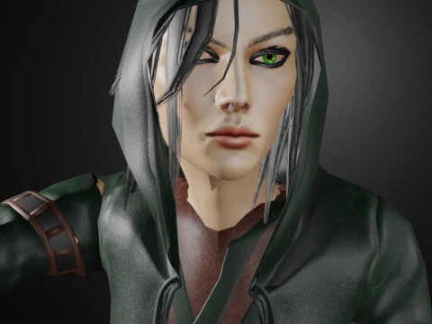 Poisoner Assassin Female Character - Fantasy 3D Model