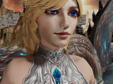 Battle Medic Female Character - Fantasy 3D मॉडल