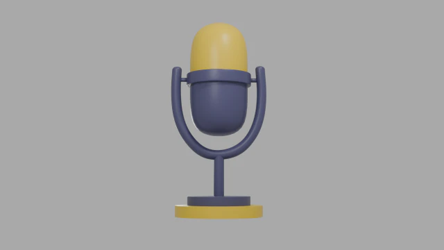 Microphone Low-poly 3D Model .c4d .max .obj .3ds .fbx .stl .blend