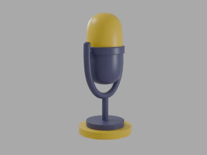 Microphone Low-poly 3D Model