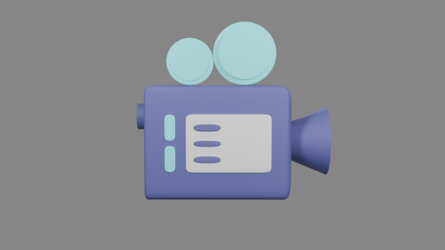 Camera low-poly Model 3D .c4d .max .obj .3ds .fbx .stl .blend 