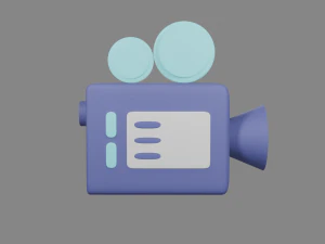 Fotocamera a basso numero di poligoni Modello 3D