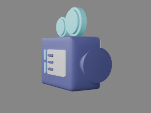 Camera low-poly 3D Model