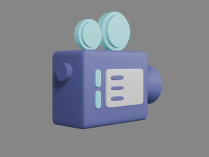 Camera low-poly 3D Model