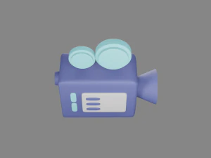 Camera low-poly 3D Model