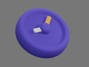 Wall clock low-poly 3D Model