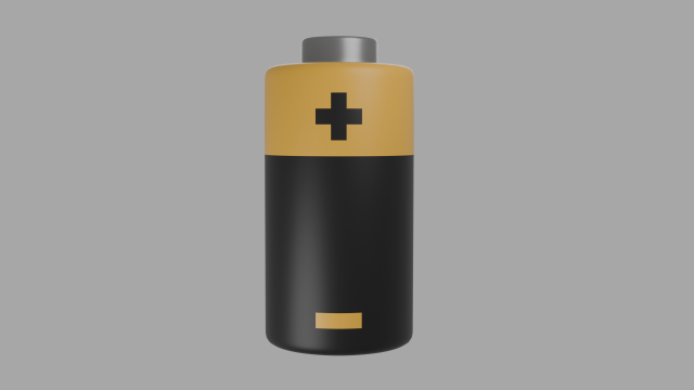 Battery low-poly 3D 模型 .c4d .max .obj .3ds .fbx .stl .blend 
