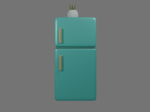 Fridge Low-poly 3D मॉडल
