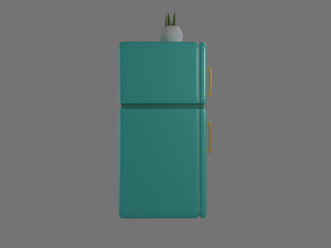 Fridge Low-poly 3D मॉडल