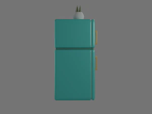 Fridge Low-poly 3D Model