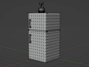 Fridge Low-poly 3D Model