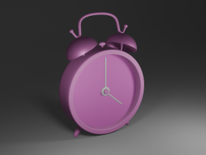 Alarm clock Low-poly Modello 3D