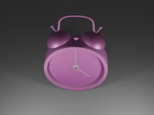 Alarm clock Low-poly Modello 3D