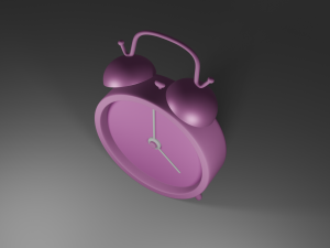 Alarm clock Low-poly Modello 3D