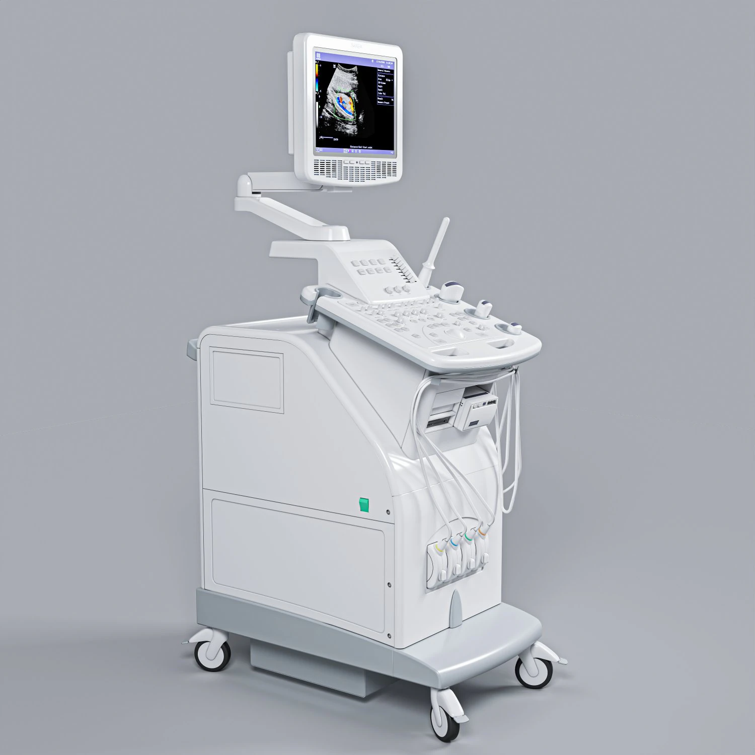 Medical - Ultrasound System 3D Model .c4d .max .obj .3ds .fbx .stl .blend 