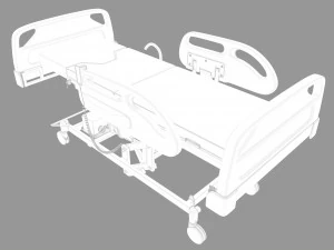 Hospital bed 3D Model
