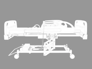 Hospital bed 3D Model