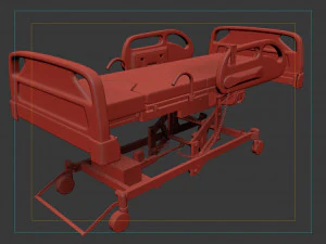 Hospital bed 3D Model