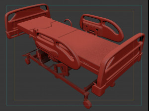 Hospital bed Model 3D