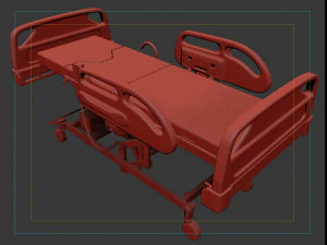 Hospital bed 3D Model
