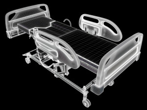 Hospital bed Model 3D