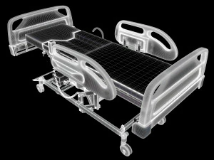 Hospital bed 3D Model