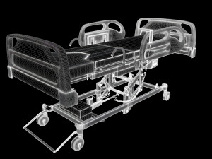 Hospital bed Model 3D