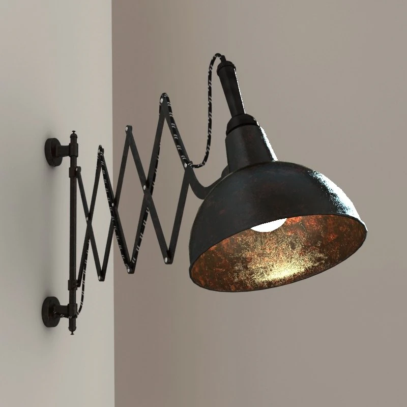 Wall Light 3D Model .c4d .max .obj .3ds .fbx .stl .blend 
