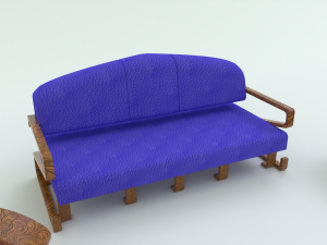 Set of Three Standing Sofas Model 3D