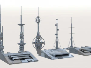 Una serie di dispositivi fantastici Modello 3D