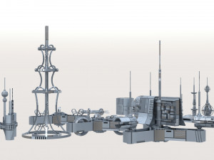 A set of fantastic devices 3D Модель
