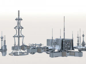 A set of fantastic devices 3D Model