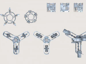 A set of fantastic devices 3D Model