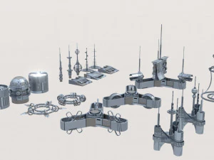 A set of fantastic devices 3D Model
