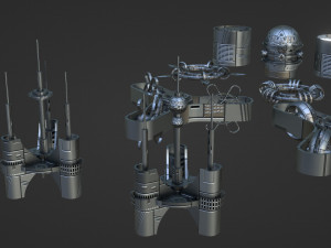 A set of fantastic devices 3D Модель