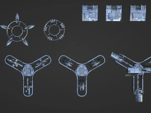 A set of fantastic devices 3D Model