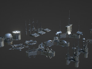 A set of fantastic devices 3D Модель