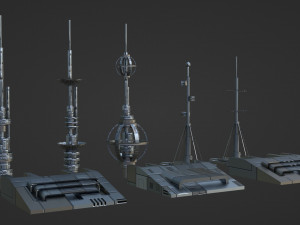 A set of fantastic devices 3D Модель